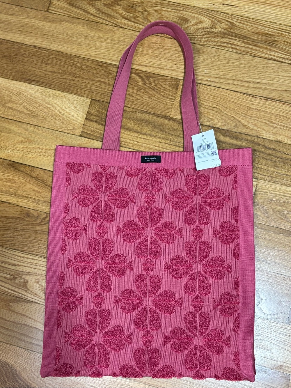 Kate Spade Brooke Pink Terry Carryall Extra Large Tote Bag Purse NWT